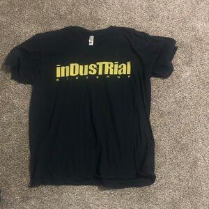 American Apparel Black Tee with Yellow Print